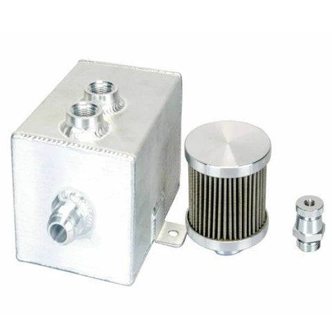 A24-2415-Breather Oil Catch Tank 1 L - Silver - Aluminum - Universal