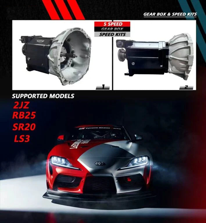 A24-3256-FIVE-SPEED SEQUENTIAL GEAR BOX 2JZ/ V8/SR20/RB25/LS3
