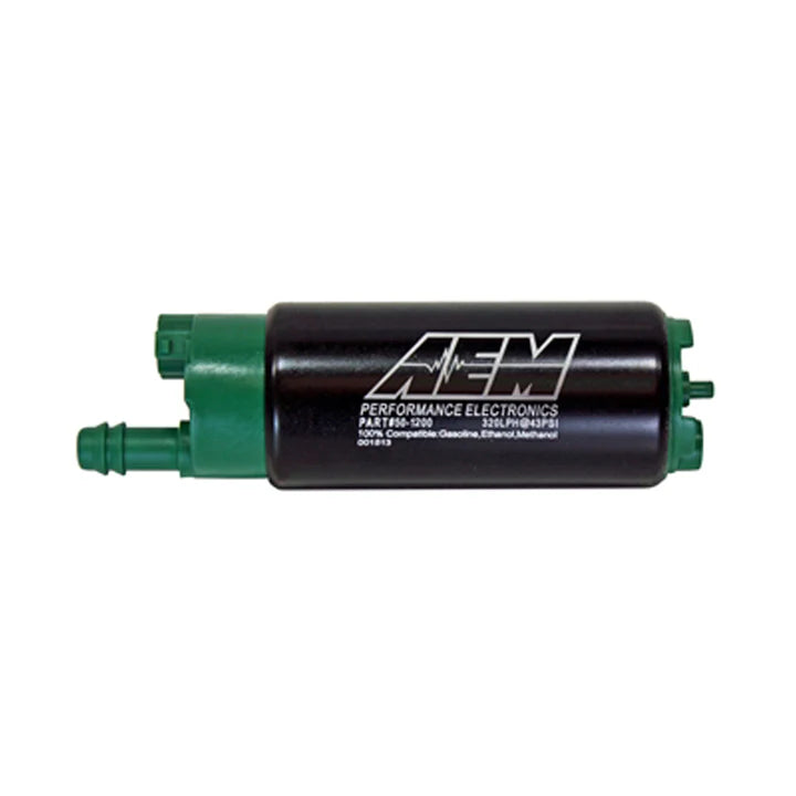 A24-1848-AEM High Flow 320LPH E85 In-Tank Fuel Pump Offset Inlet, Inline Outlet