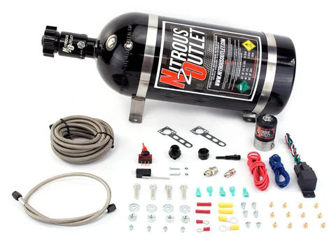 A24-3143-Nitrous 10lb X-Series Universal Single Nozzle Dry Kit System 35-200HP