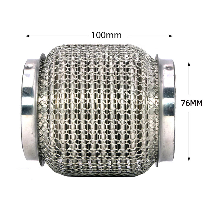 A24-2913-STAINLESS STEEL SUS304 EXHAUST FLEX PIPES TUBE FLEX COUPLER WITH INTERLOCK 3 INCH