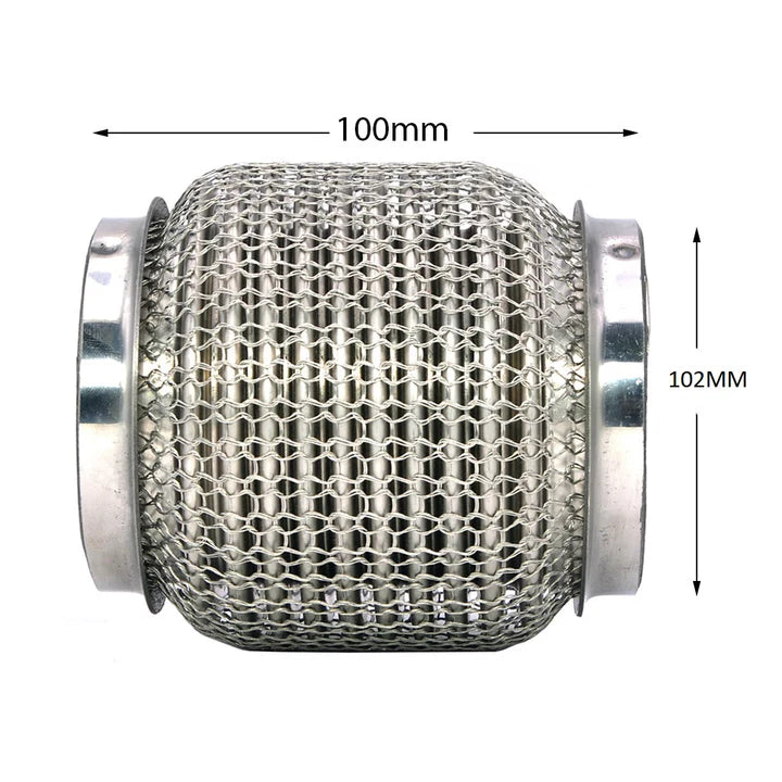 A24-1256-STAINLESS STEEL SUS304 EXHAUST FLEX PIPES TUBE FLEX COUPLER WITH INTERLOCK 4 INCH
