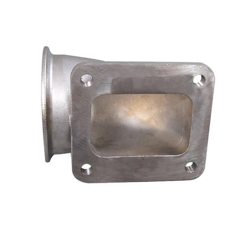 A24-2921- V band T4 Turbo Stainless 90 Degree Elbow Adapter Flange 304 SS Cast + Clamp
