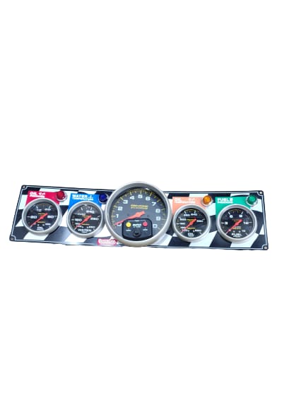 A24-1477-QUICK CAR 4 GAUGE PANEL w/ 5IN TACH