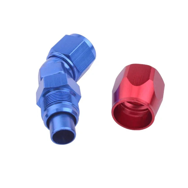 A24-2738-AN 8 OIL FUEL LINE HOSE END FITTING 45 DEGREE ANOIZED ALUMINUM