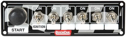 A24-1507-Quickcar 50-165 Flag Plate, 6 Switches & 1 Button