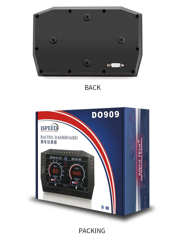 A24-1533-7 Inch Touch SINCOTECH Panel meters Multifunctional Racing Dashboard DO909