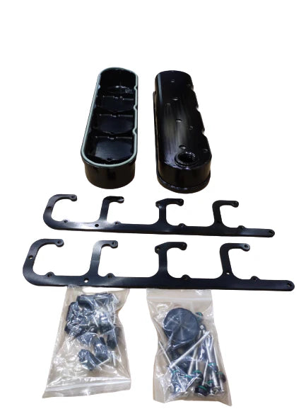 A24-2331-BILLET LS VALVE COVERS KIT BLACK
