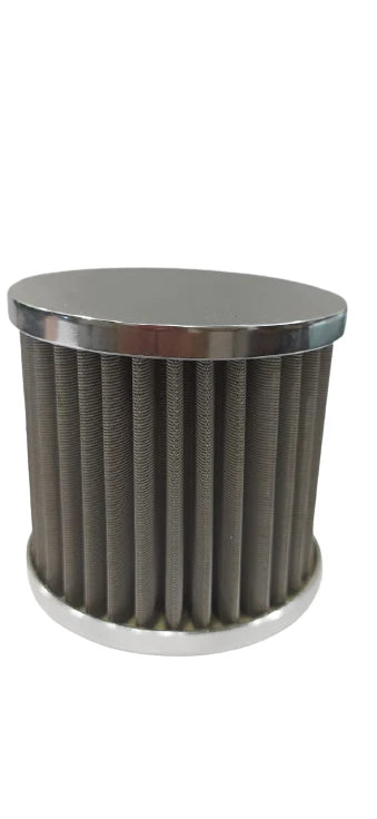 A24-1931-Stainless Steel Polished Billet Breather with Female Thread