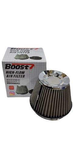 A24-1821-BOOST Universal Stainless Steel Cold Air Filter 76mm High Flow