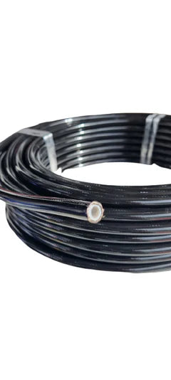 A24-2787-AN12-TEFLON PTFE HOSE STAINLESS STEEL BRAIDED BLACK PVC COATED COVER