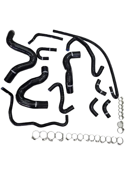 A24-1072-Silicone Hoses For Nissan Patrol/Safari TB48DE WFGY61 2002-2012 Black