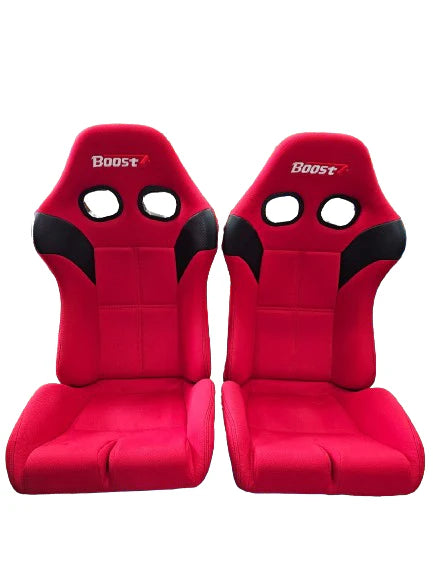 A24-3087-BOOST SEATS Sport Seat Owl - Red c/w U08 Universal Slider