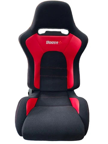 A24-3076-BOOST SEAT Sport Seat E8 - Black/Red c/w U08 Universal Slider