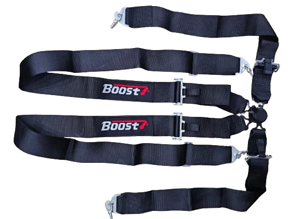 A24-3186-PRO BOOST UNIVERSAL 4 POINT SAFETY BELT RACING SEAT BELT BLACK