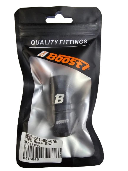 A24-2709-BOOST AN8 8AN Straight PTFE Teflon Swivel Hose End Fitting Adapter Black