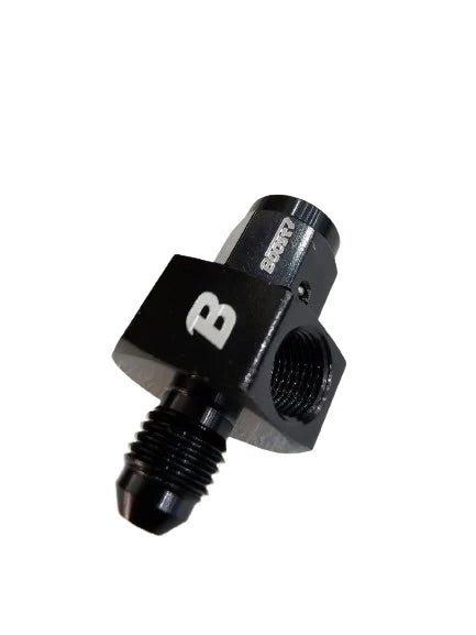 A24-2678-BOOST AN4 AN-4 Male To AN4 Female 1/8" Inch NPT Port Adapter Fitting Gauge Aluminum