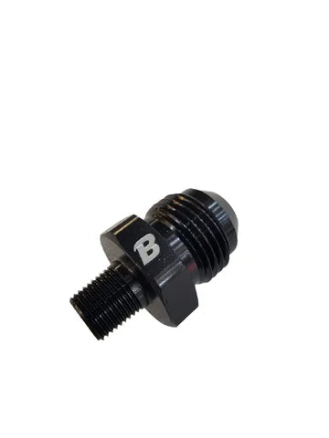 A24-2661-BOOST Aluminum 8 AN to 1/8 NPT Pipe Fuel Line Hose Fittings Adapter AN8 Male Flare to 1/8 NPT Male Thread Black