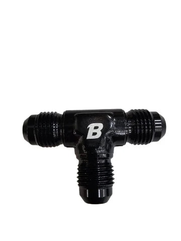 A24-2620-BOOST 6AN AN6 AN-6 Male Flare Union Tee T-piece Fitting Adapter Aluminum Black