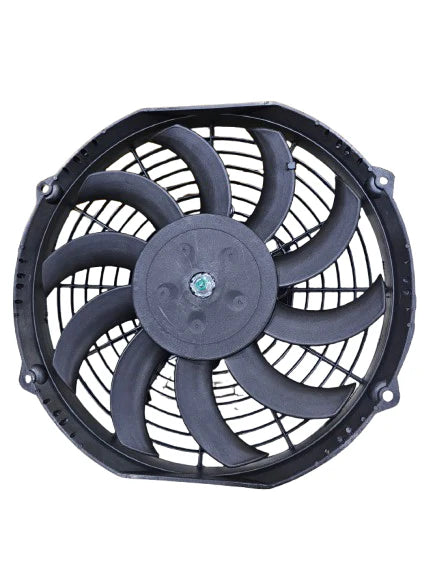 A24-1024-BOOST FAN Automotive 11" Low Profile 12V Electric Puller Fan Curved Blades