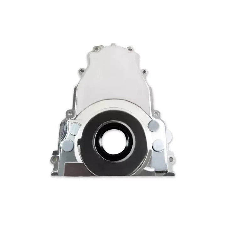 A24-3183-Chevy LS2/LS3 Aluminum Timing Chain Cover w/o Cam Sensor CHROME