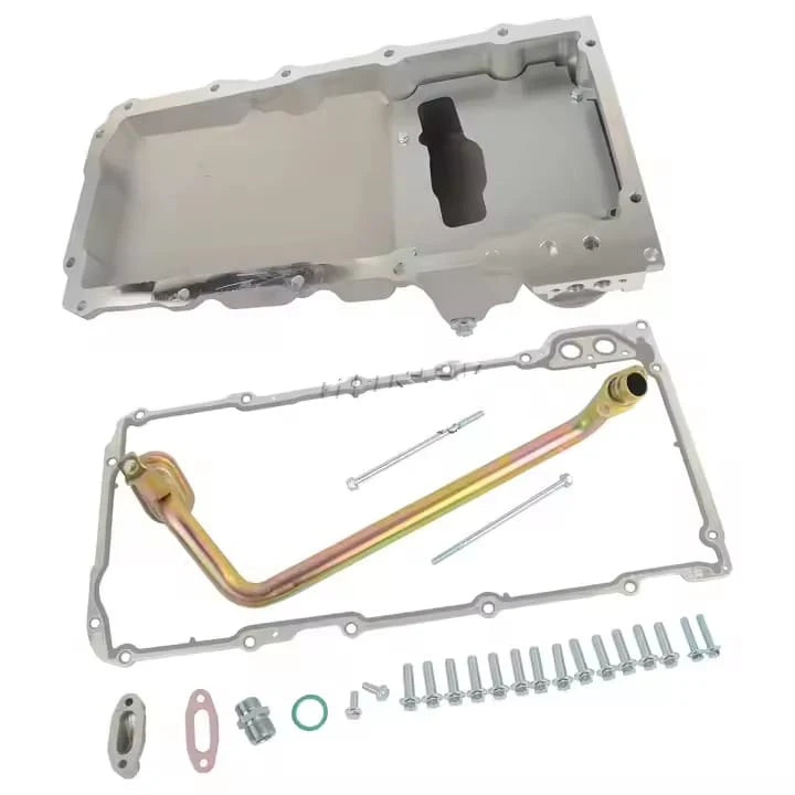 A24-2320-Oil Pan For LS Swap Retrofit Aluminum Oil Pan LS1 LS2 LS3 LS6 Rear Sump Pick Up Gasket