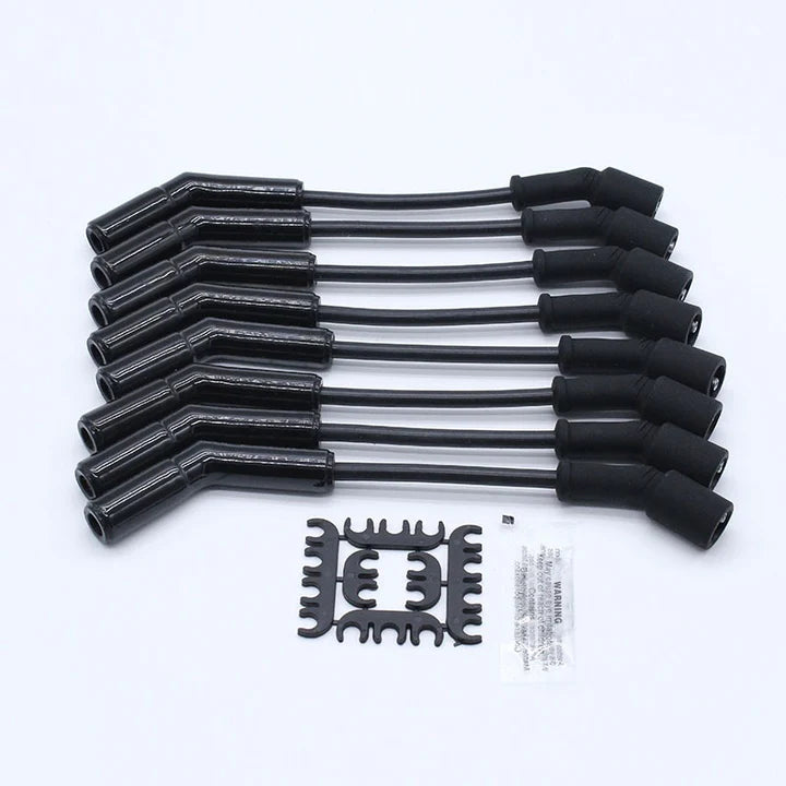 A24-1319-Ls Terminals 135° Ceramic Boot Spark Plug Wires Set-Black