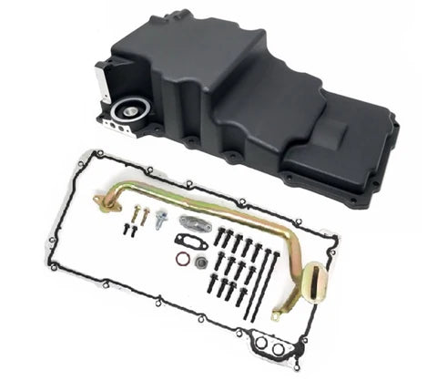 A24-2319-Engine Oil Pan w/ Gasket for Chevrolet LS1 LS2 LS3 LS6 7 quart capacity Rear Black