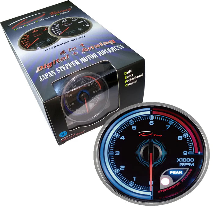 A24-1430-ELECTRONIC 60MM 256 COLORS TACHOMETER (RPM) #CP6091B-WP (BAR)