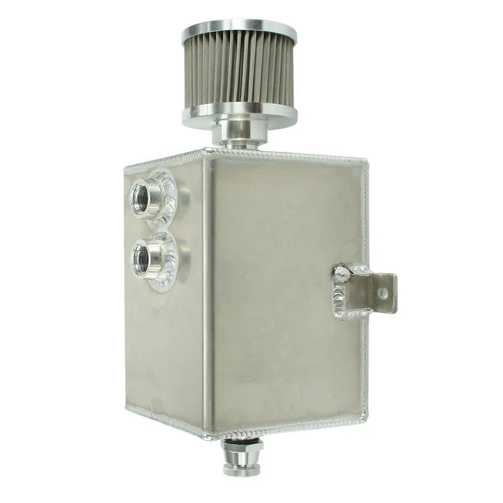 A24-2407-Breather Oil Catch Tank 3L - Silver - Aluminum - Universal
