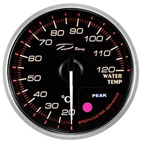 A24-1364-Depo Racing Water Temperature Meter 60mm Peak with Sensor Connector
