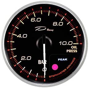 A24-1368-Depo Racing X-Trace 60mm peak oil pressure gauge with water-resistant sensor
