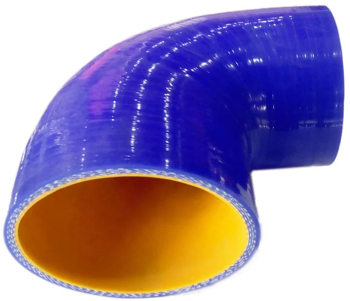 A24-2513-High Quality 5 layer - 90 Degree Elbow Silicone Hose Reducer - 3" By 3.5" - Universal