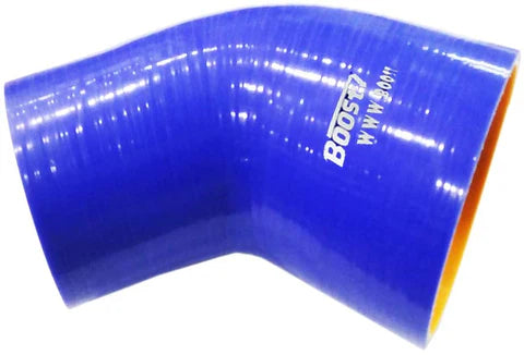 A24-2504- مُخفِّض خرطوم سيليكون عالي الجودة بخمس طبقات - بزاوية 45 درجة - 3 بوصات × 3.5 بوصات - عالمي 