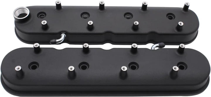 A24-2328-Black LS Cast Aluminum Tall Valve Covers with Coil Mounts for Chevy Small Block LS1 LS2 LS3 LS6
