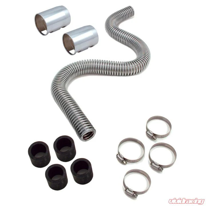 A24-1082-"Stainless Steel Radiator Flexible Coolant Water Hose Kit With Universal Caps