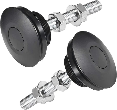 A24-3216-UNIVERSAL PUSH BUTTON BILLET MINI HOOD PINS LOCK BLACK