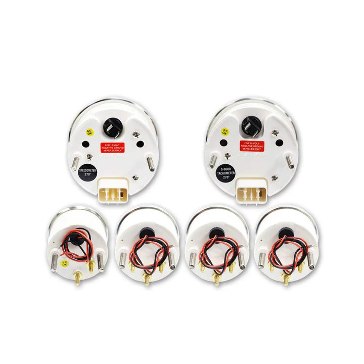 A24-1453-MOTOR METER RACING طقم عدادات كلاسيكي بستة مؤشرات مع نظام تحديد المواقع العالمي (GPS) عداد سرعة كهربائي رقمي عداد مسافة مينا أسود 