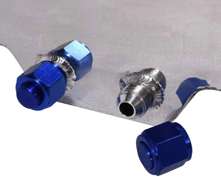 A24-2109-20 Gallon(80L) Fuel Cell Gas Tank Polished Aluminum Drift Strip Racing with Level Sender