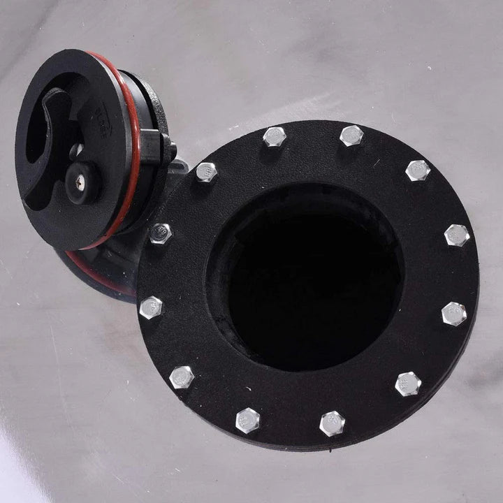 A24-2109-20 Gallon(80L) Fuel Cell Gas Tank Polished Aluminum Drift Strip Racing with Level Sender