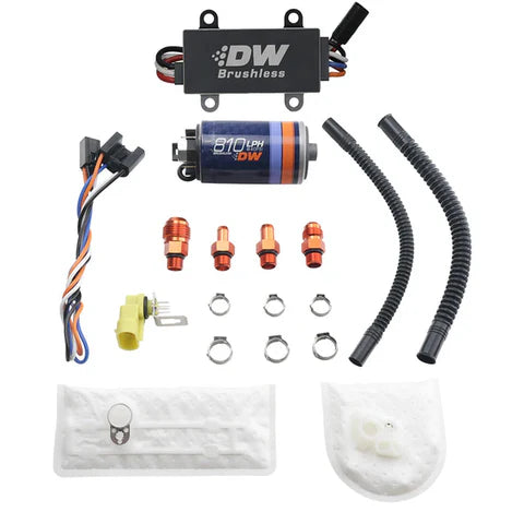 A24-1857-810lph in-tank brushless fuel pump w/ 9-1002 install kit + C105 Controller
