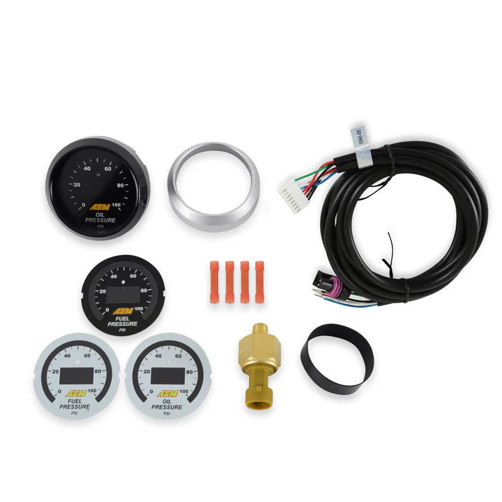 A24-1432-30-4401-AEM CLASSIC DIGITAL FUEL PRESSURE GAUGE KIT