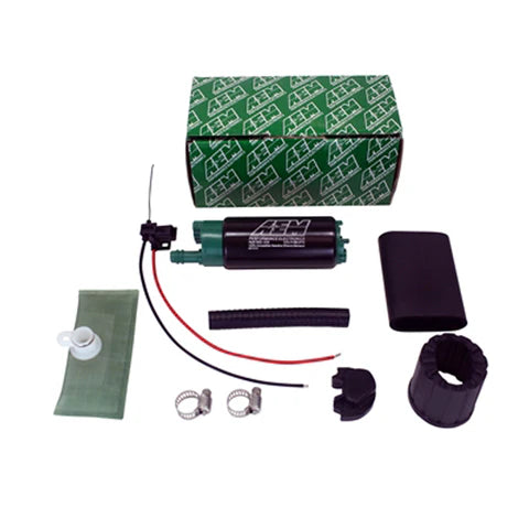 A24-1848-AEM High Flow 320LPH E85 In-Tank Fuel Pump Offset Inlet, Inline Outlet