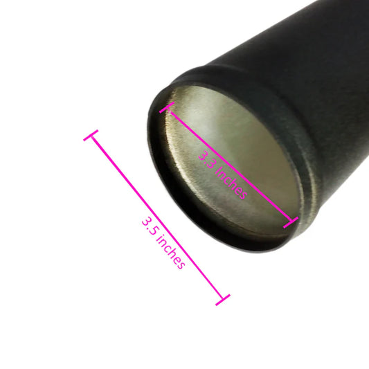 A24-1232-Black Aluminium Intercooler Pipe - 90 Degree - 3.5 Inches - Universal