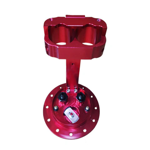 A24-1793-CNC Dual Fuel Pump Carrier Red