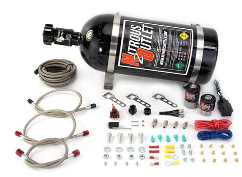 A24-3500-Nitrous 10lb X-Series Universal EFI Single Wet Kit Nozzle System-35-200HP