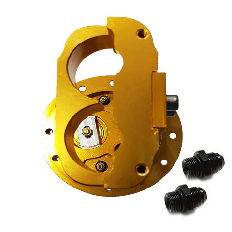 A24-1799-CNC Dual Fuel Pump Carrier Gold