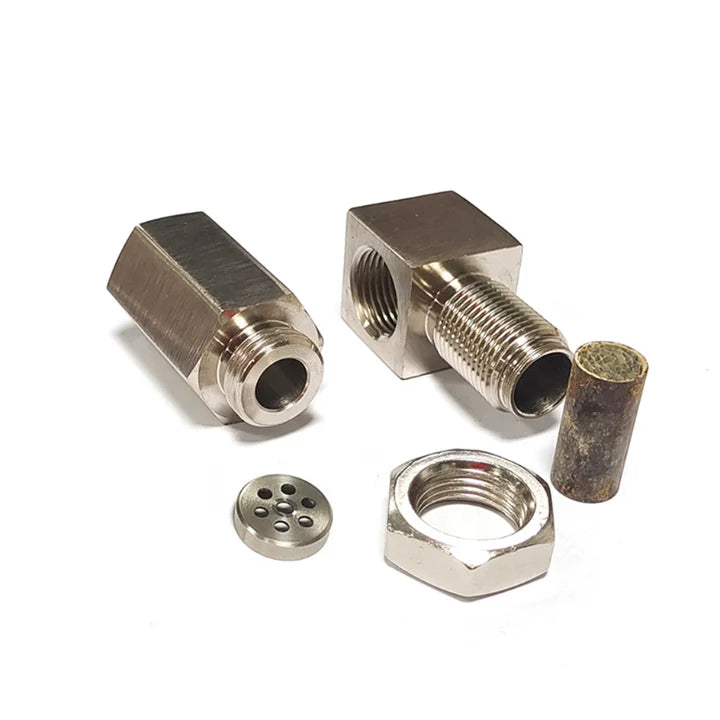 A24-1410-Oxygen O2 Sensor Spacer CEL Fix Check Engine Light Eliminator 90 Degree Connector Adapter Mini Catalyst Converter
