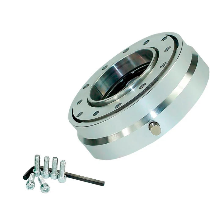 A24-3089-CAR STEERING WHEEL QUICK RELEASE HUB Silver