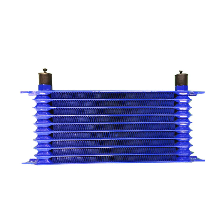 A24-1045-Universal 10 Row 8AN AN-8 Engine Transmission Oil Cooler Trust Style Blue
